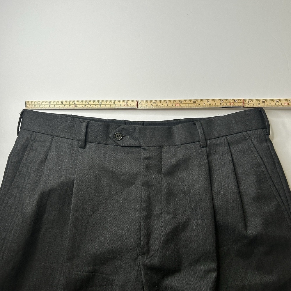 Brooks Brothers 1818 Madison Suit Pants Mens 36x30 Charcoal Gray 100% Wool USA - Picture 10 of 14